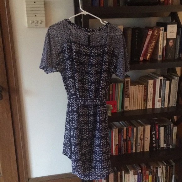 Loft navy pattern dress - Picture 2 of 6